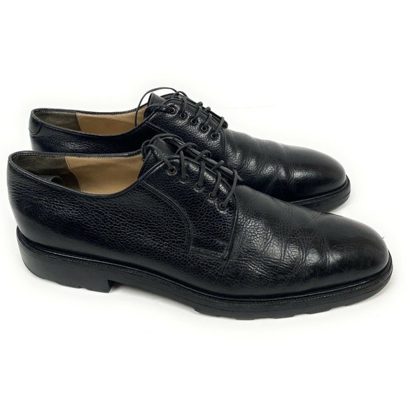 Salvatore Ferragamo Mens Pebbled Leather Derby Lace-up Dress Oxford Size 10.5D main image 7
